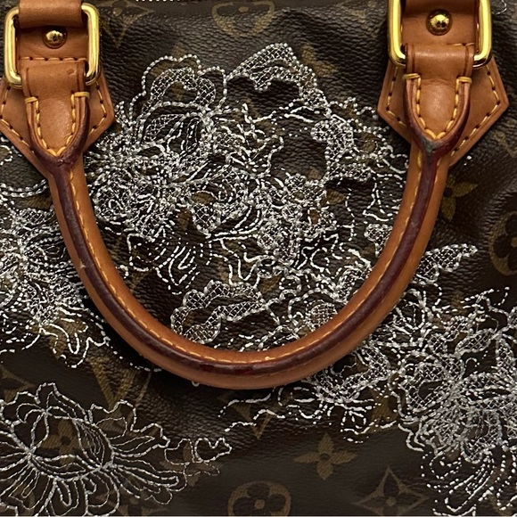 Rare Louis Vuitton Dentelle Monogram Speedy Bag-Authenticated - Picture 2 of 14